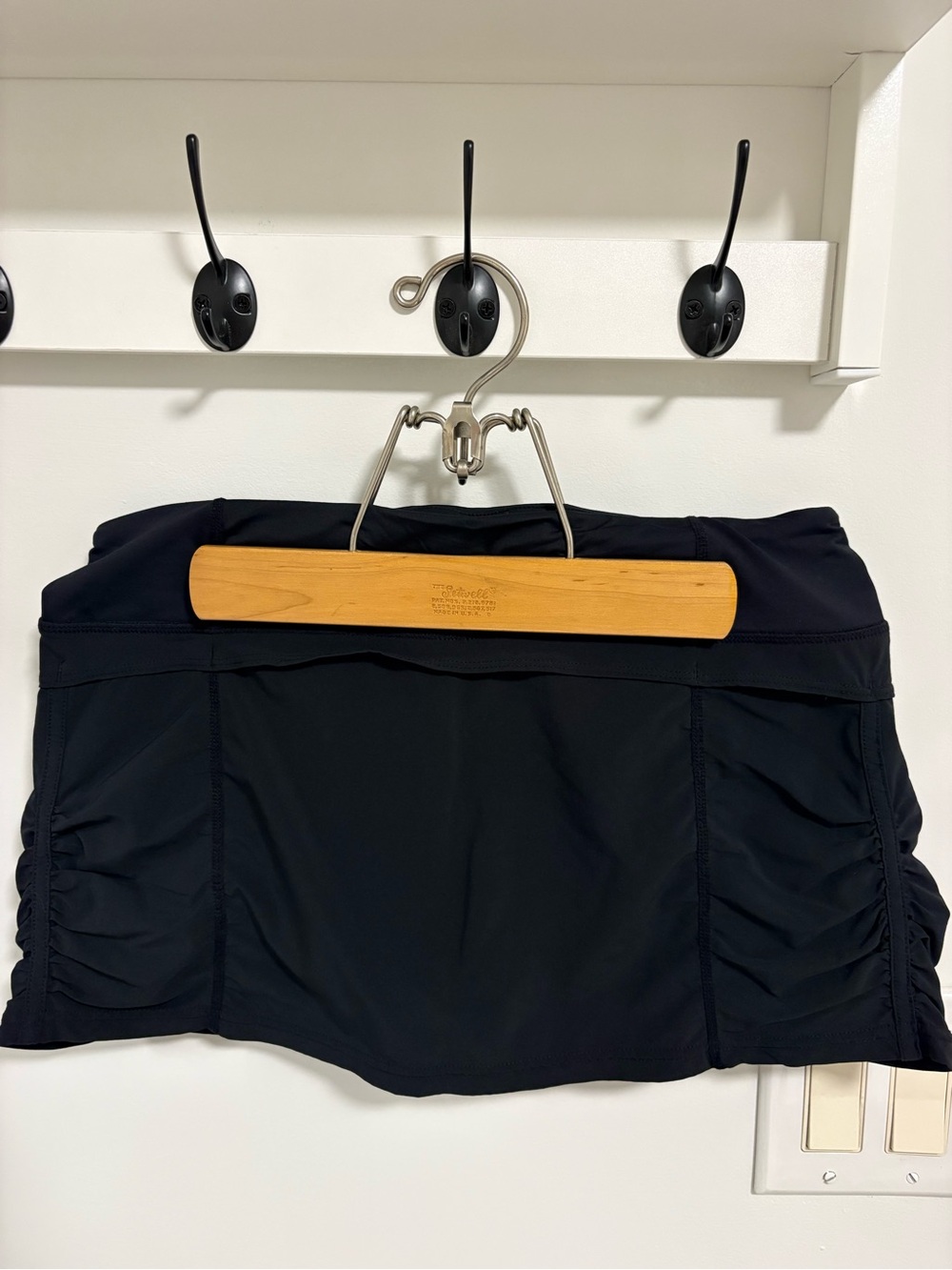 lululemon athletica Black Ruched Mini Skort
